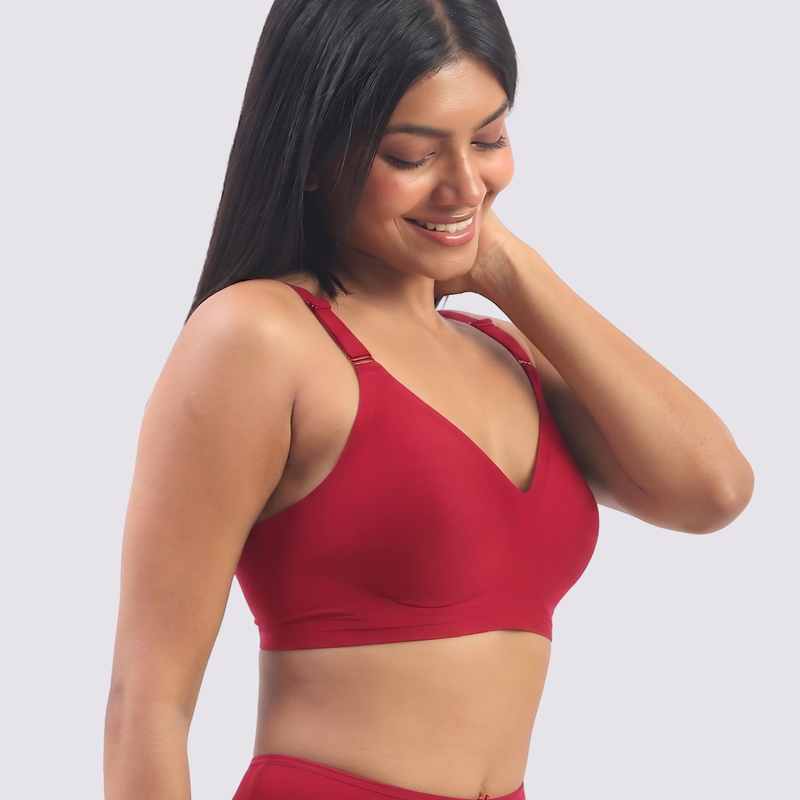 Vera – Red Wireless Everyday Lift Bra