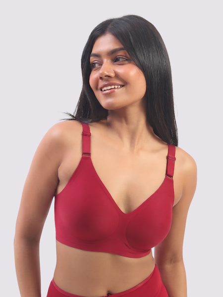 Vera – Red Wireless Everyday Lift Bra