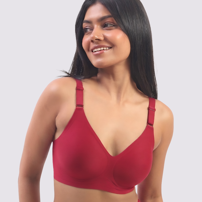 Vera – Red Wireless Everyday Lift Bra