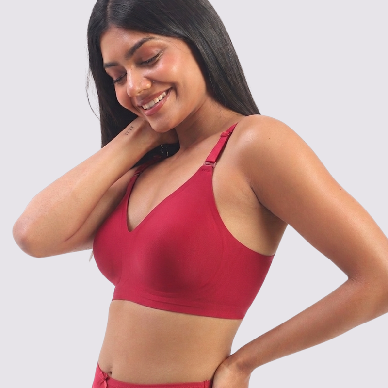Vera – Red Wireless Everyday Lift Bra