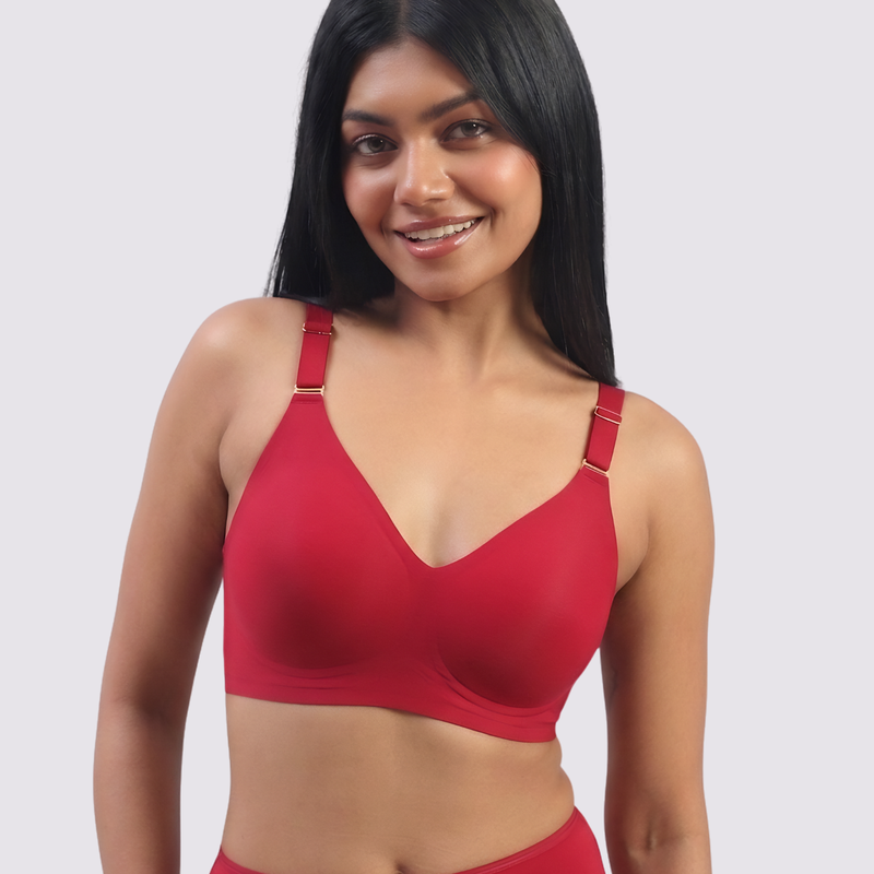 Vera – Red Wireless Everyday Lift Bra