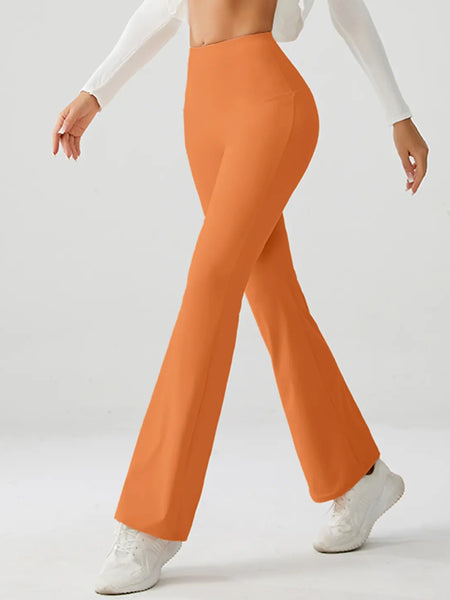 Burnt Orange High Rise Flare Yoga Pants