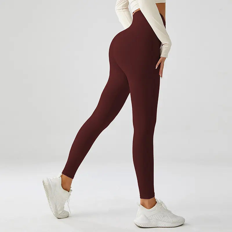 Pack of 2 Crossover Earth Yoga Pants (Red & Navy)
