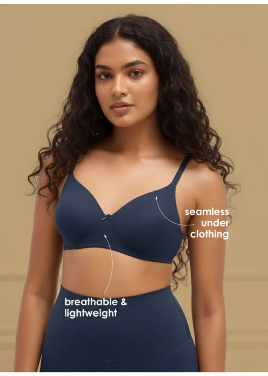 Blossom Smoothly Padded Non-Wired Seamless Padded Everyday Polyamide T-Shirt Bra