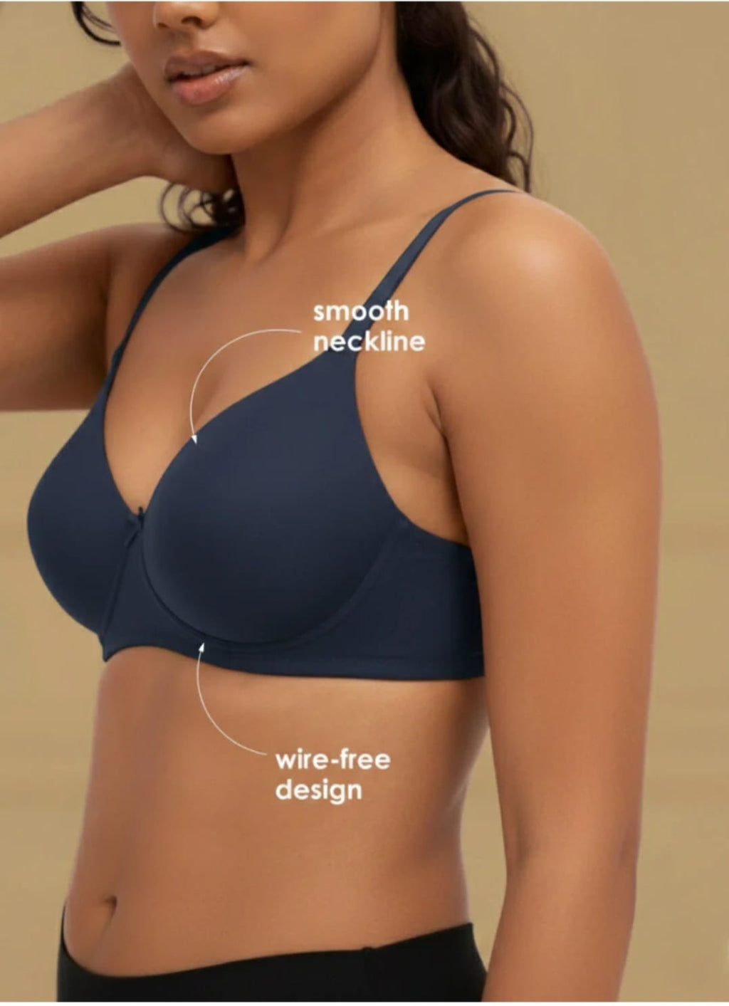 Blossom Smoothly Padded Non-Wired Seamless Padded Everyday Polyamide T-Shirt Bra