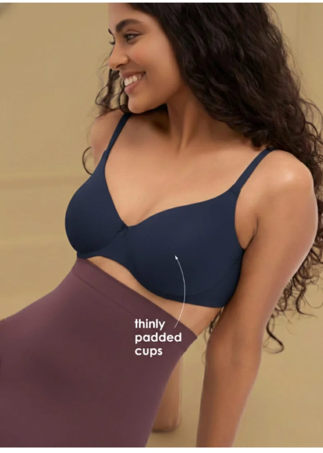 Blossom Smoothly Padded Non-Wired Seamless Padded Everyday Polyamide T-Shirt Bra