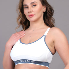 Women Beginners Anti Bacterial Full Coverage Lightly Padded Sports Bra (Copy)