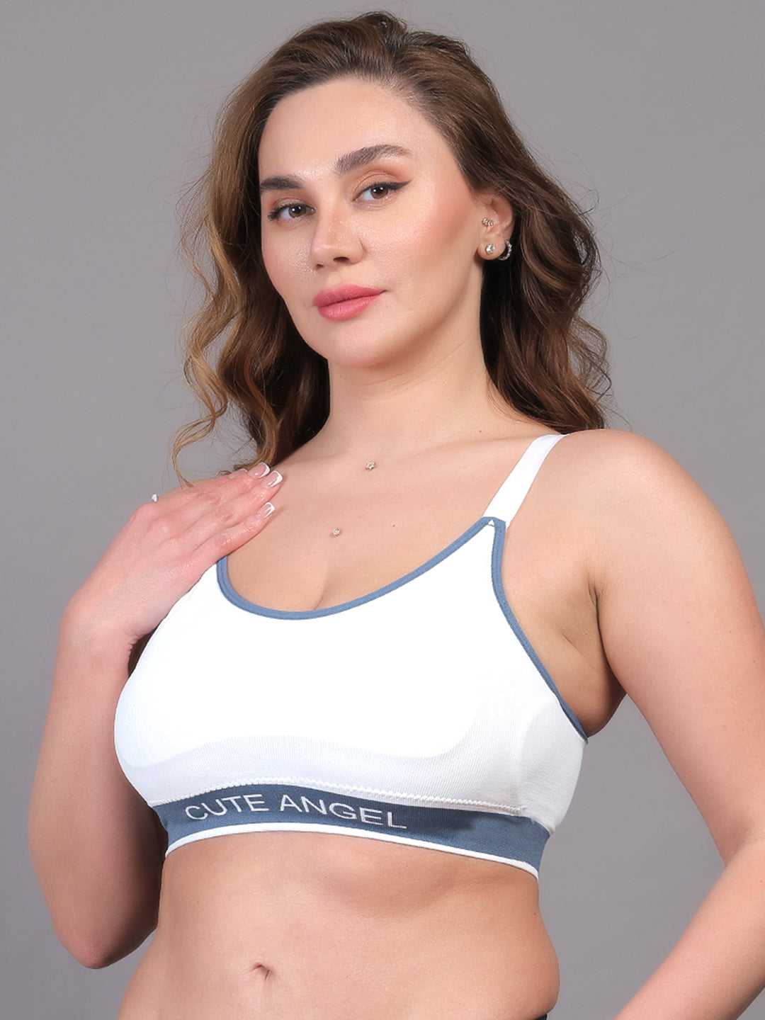 Women Beginners Anti Bacterial Full Coverage Lightly Padded Sports Bra (Copy)