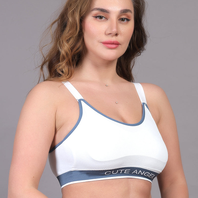 Women Beginners Anti Bacterial Full Coverage Lightly Padded Sports Bra (Copy)