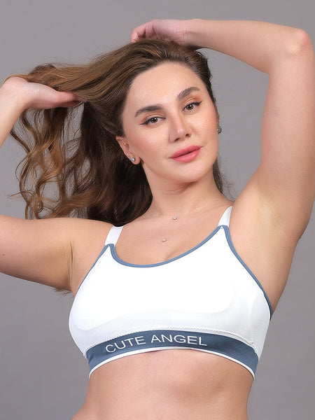Women Beginners Anti Bacterial Full Coverage Lightly Padded Sports Bra (Copy)