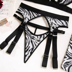 Brachy Women valentine's Babydoll Lingerie Sexy Hot Zibra Printed Night Dress Sleepwear.